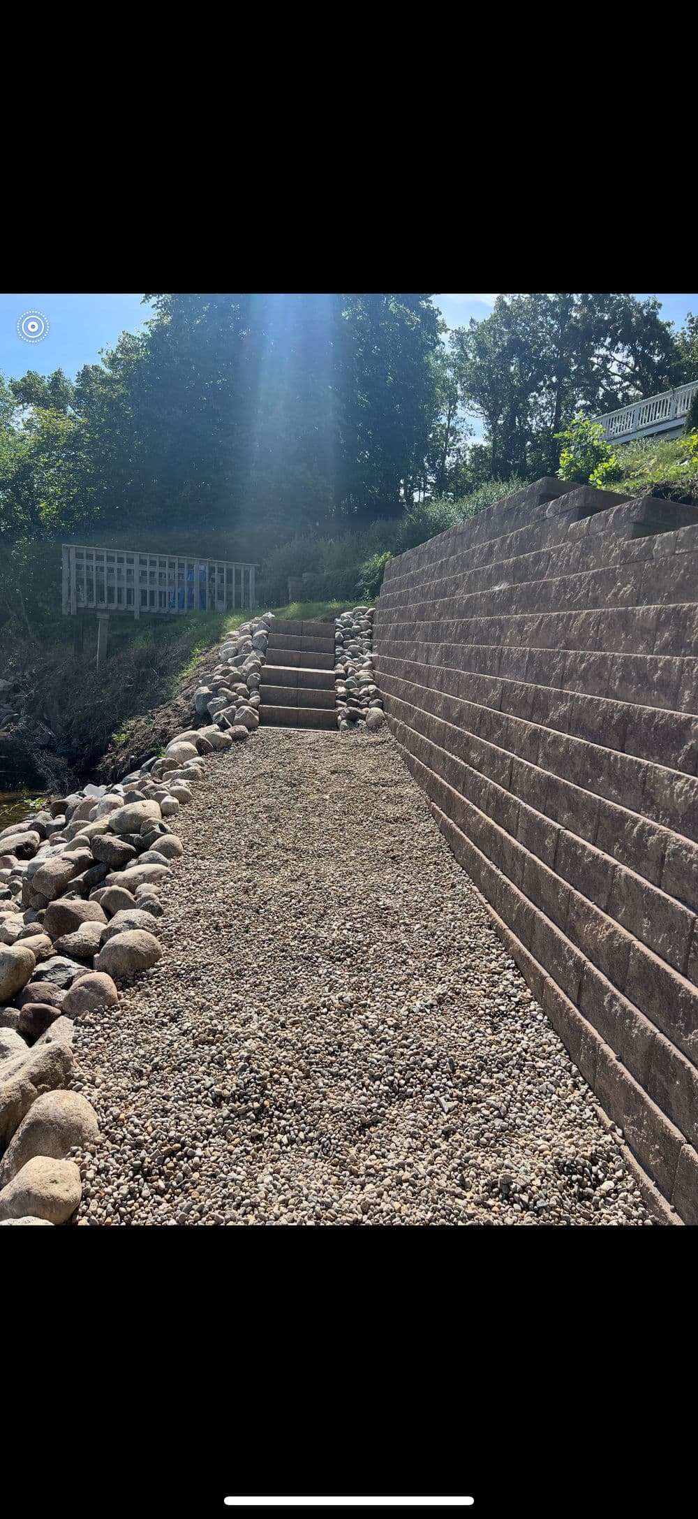 Retaining Wall and Staircase Installation in Ottertail, MN image
