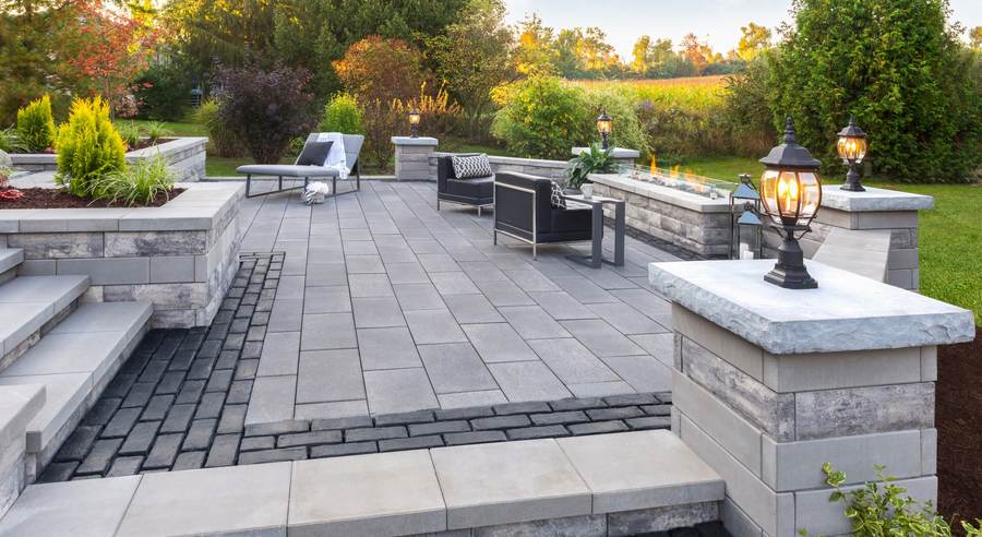 Beautiful landscaped home exterior